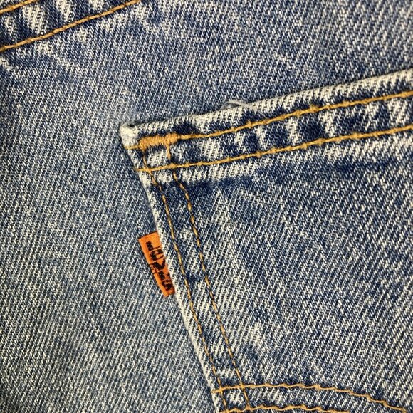 Vintage Levi’s Men’s Jeans 46x30 Orange Tab Medium Wash Straight Leg Big & Tall - Picture 4 of 9